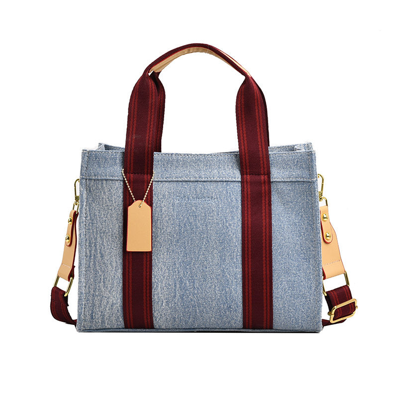 Women's Retro Denim Tootsie Bag for Daily Use