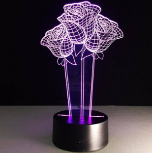 3D Visual LED Night Light - Touch & Remote Control Eagle