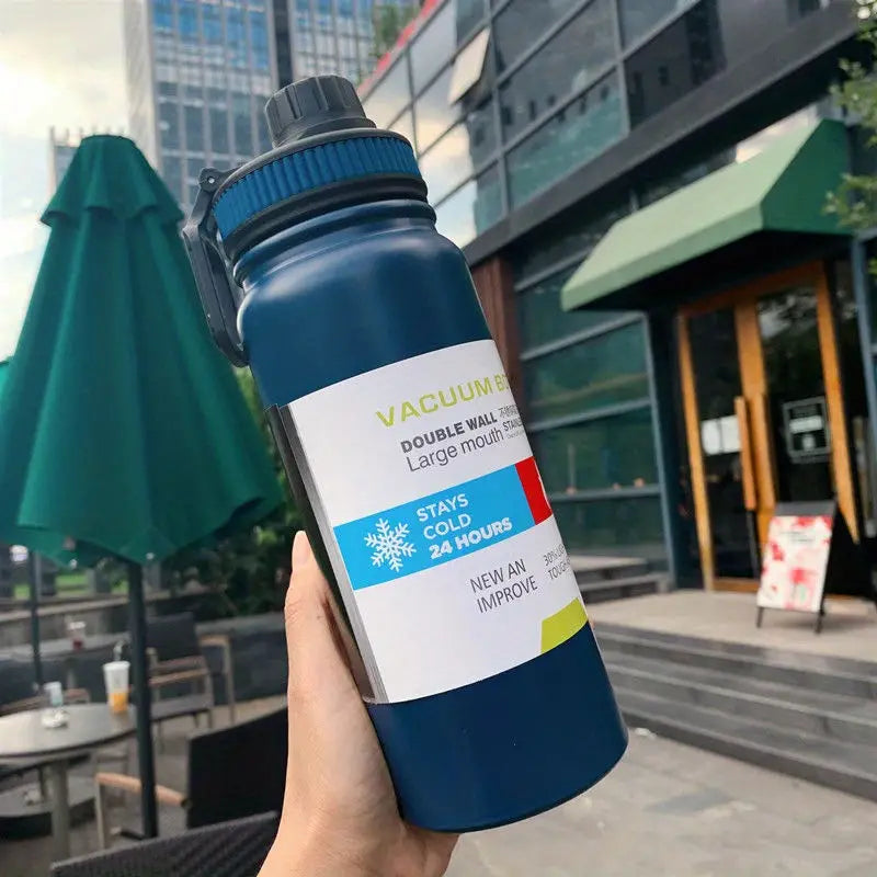 600ml Portable Stainless Steel Sports Water Bottle
