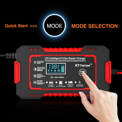 12V 6A Smart Universal Battery Charger for Motorcycles