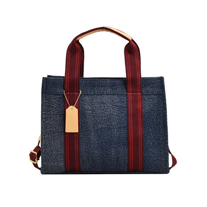Women's Retro Denim Tootsie Bag for Daily Use