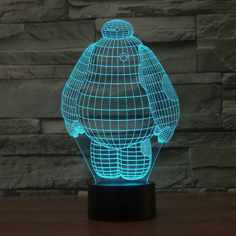 3D Visual LED Night Light - Touch & Remote Control Eagle
