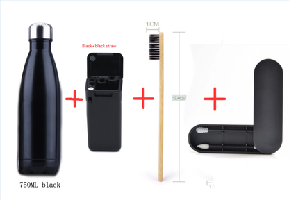 Stainless Steel Thermos and Cup with Eco-Friendly Tools