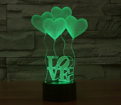3D Visual LED Night Light - Touch & Remote Control Eagle
