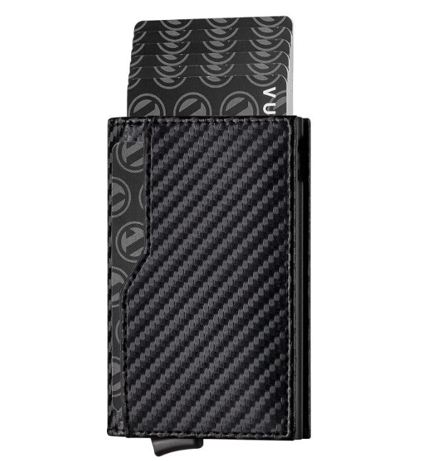 RFID Blocking Automatic Leather Wallet with ID Windows