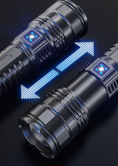 Powerful 1000W LED Tactical Flashlight (Single Unit)