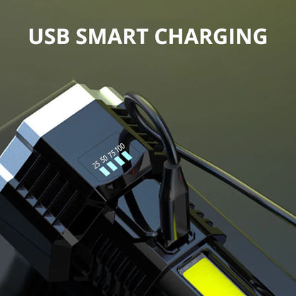 Portable USB Rechargeable Multi-function Flashlight