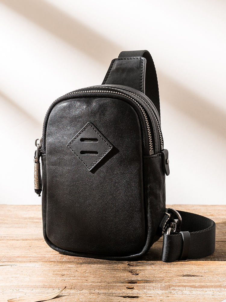Men's New Fashion Leather Chest Bag