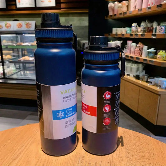 600ml Portable Stainless Steel Sports Water Bottle
