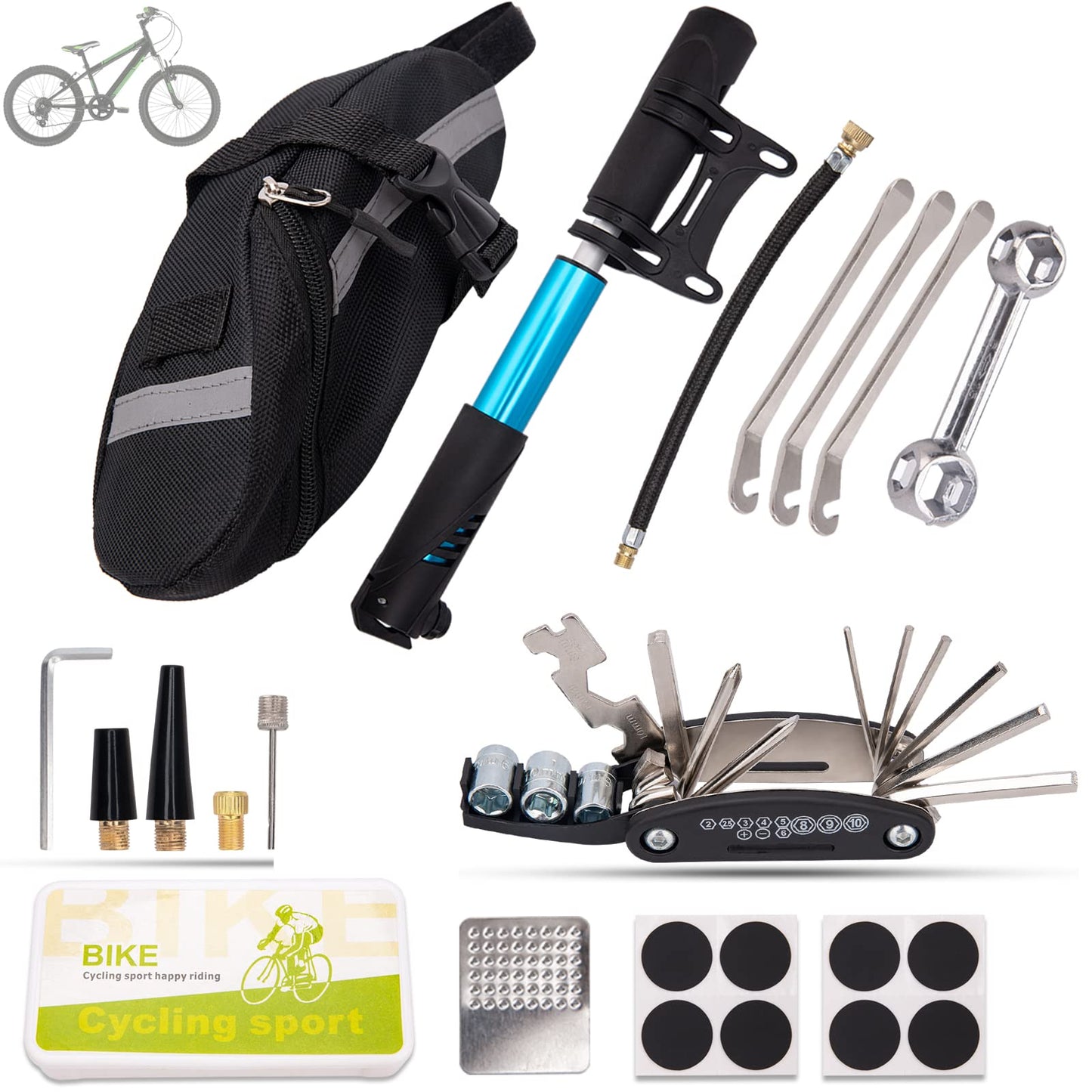 Bike Repair Tool Kit & Bicycle Repair Kit bag