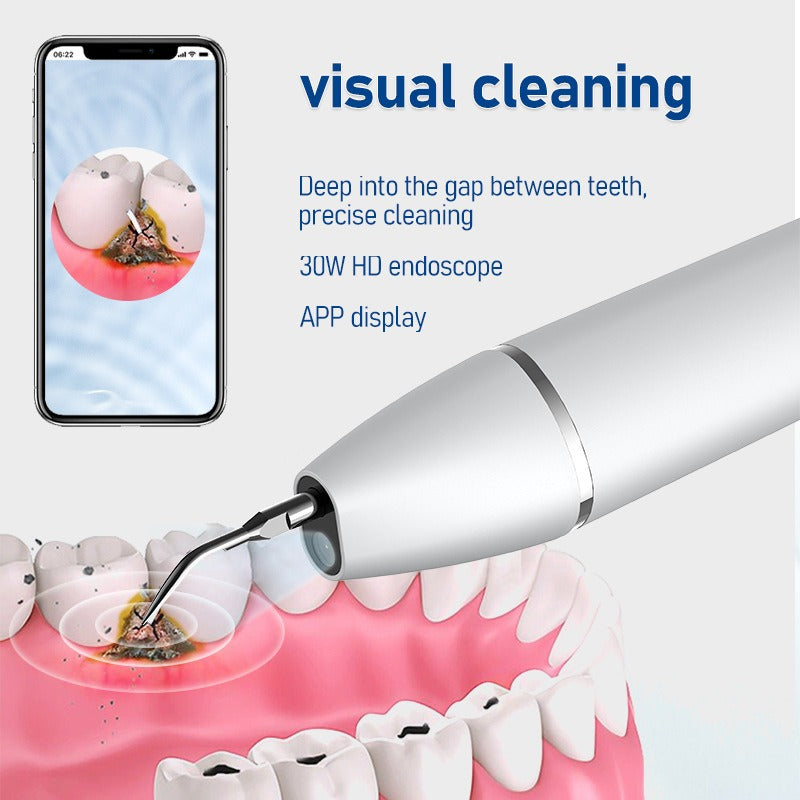Ultrasonic Teeth Cleaner Kit with LED Light and 4 Heads