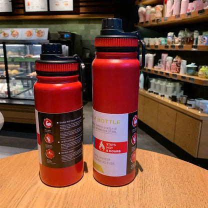 600ml Portable Stainless Steel Sports Water Bottle