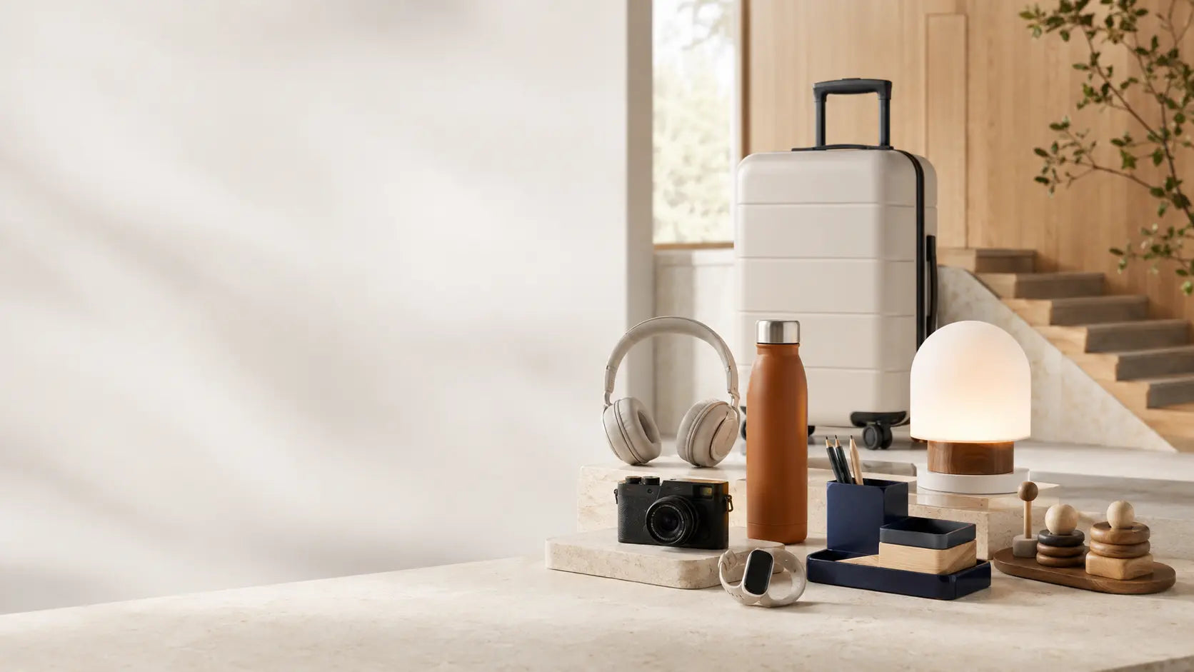 A curated selection of modern products for travel, technology, home, wellness and play